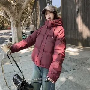 Stylish and Easy-to-Clean Hooded Padded Puffer Jacket for Women