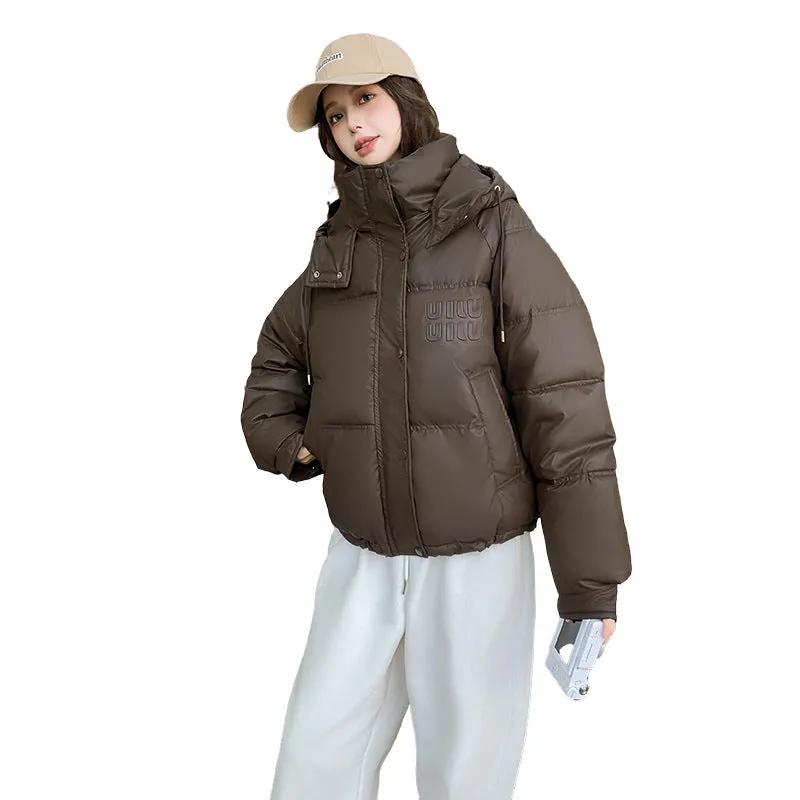 Stylish and Easy-to-Clean Hooded Padded Puffer Jacket for Women