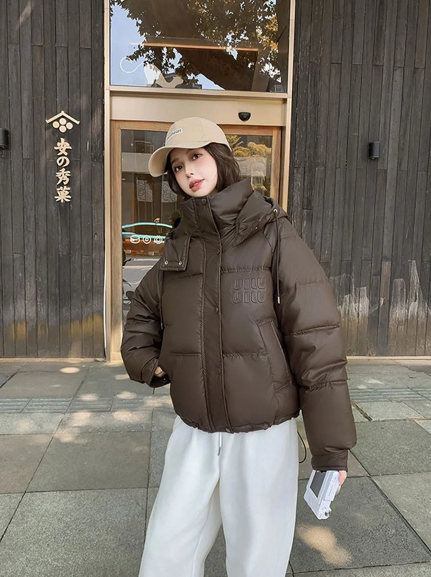 Stylish and Easy-to-Clean Hooded Padded Puffer Jacket for Women
