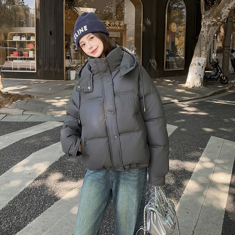Stylish and Easy-to-Clean Hooded Padded Puffer Jacket for Women