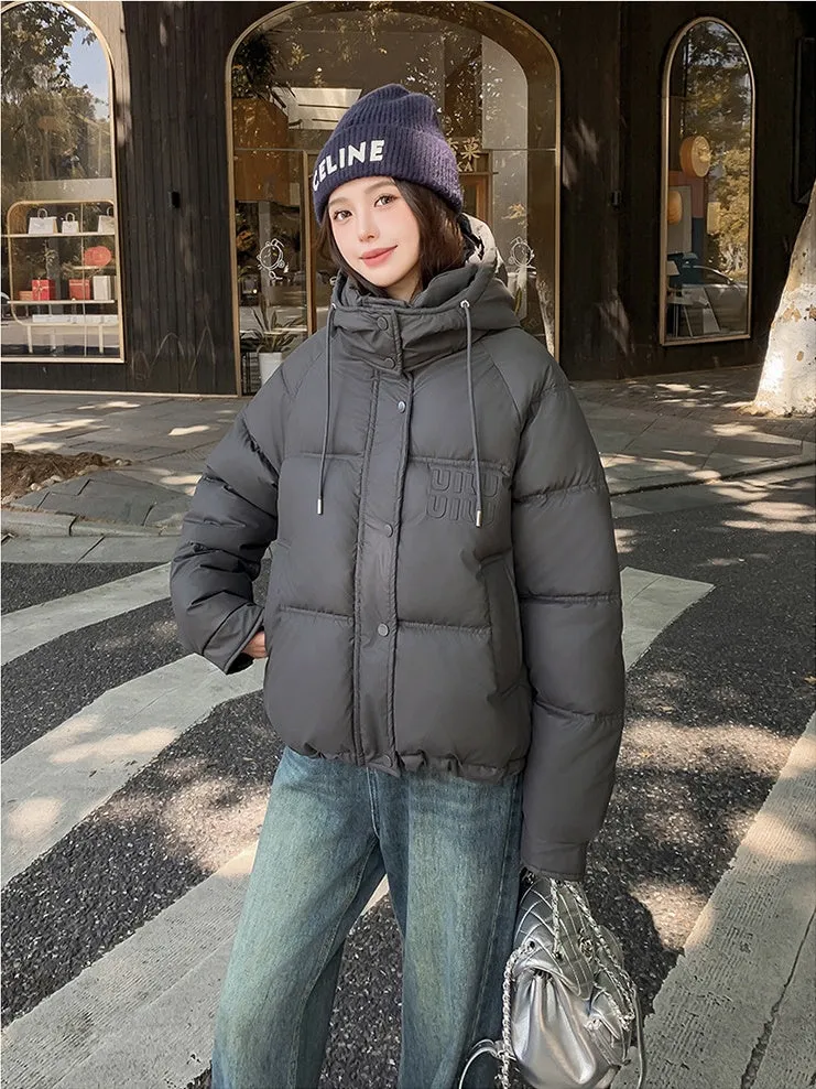 Stylish and Easy-to-Clean Hooded Padded Puffer Jacket for Women