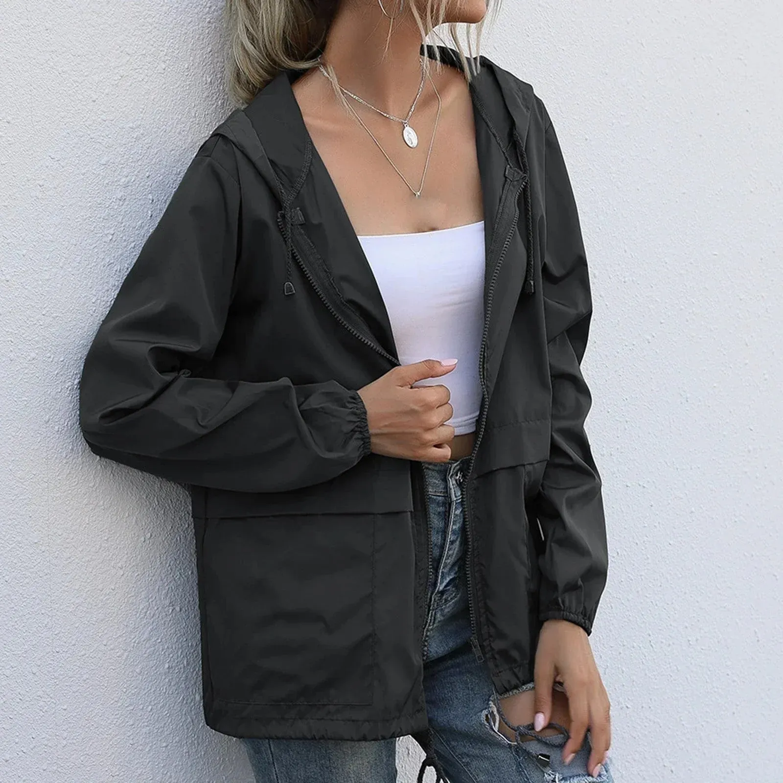 Summer hooded jacket, wind resistant – Monet