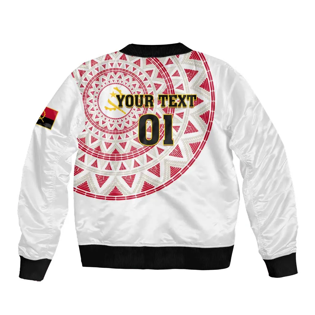 Support Palancas Negras - White Angola Football Bomber Jacket LT01