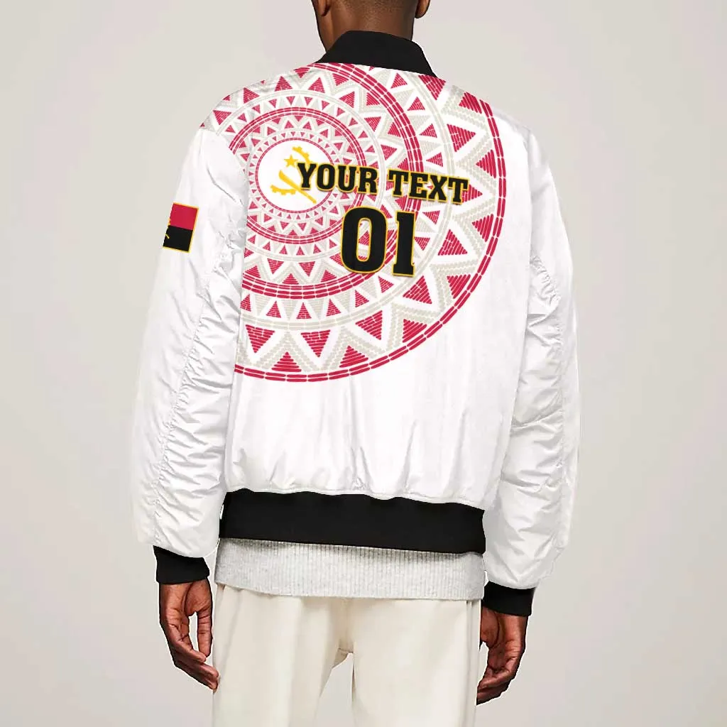 Support Palancas Negras - White Angola Football Bomber Jacket LT01