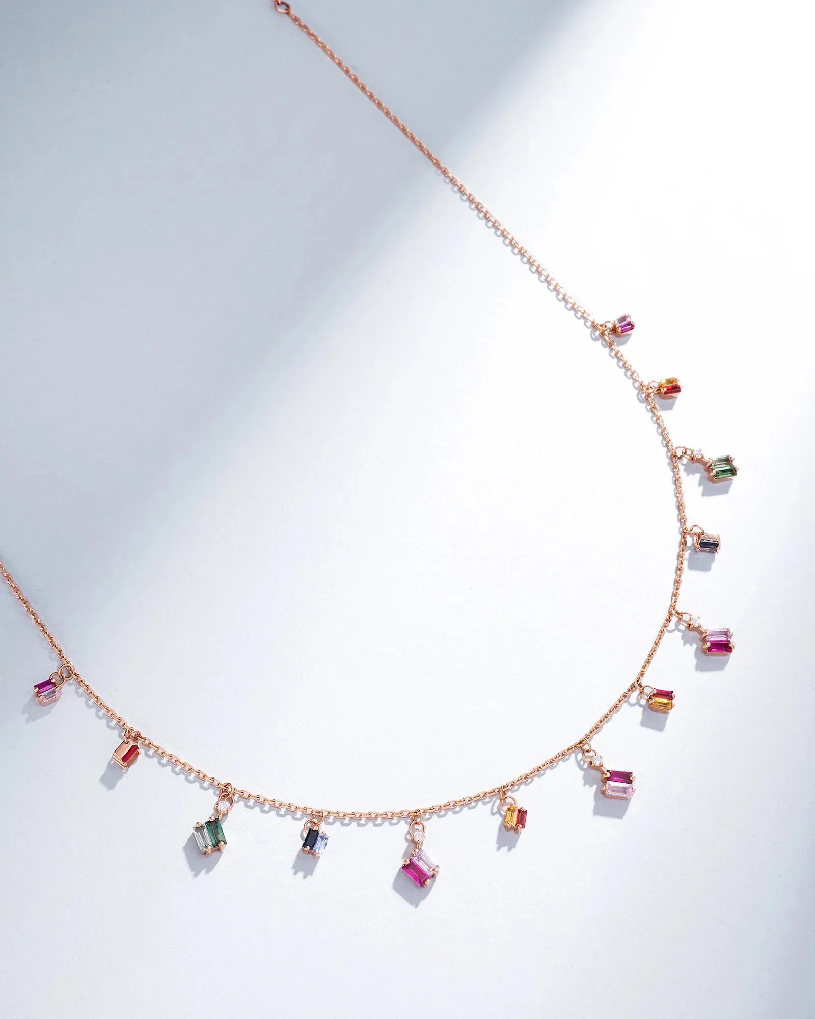 Suzanne Kalan Bold Rainbow Sapphire Cascade Necklace