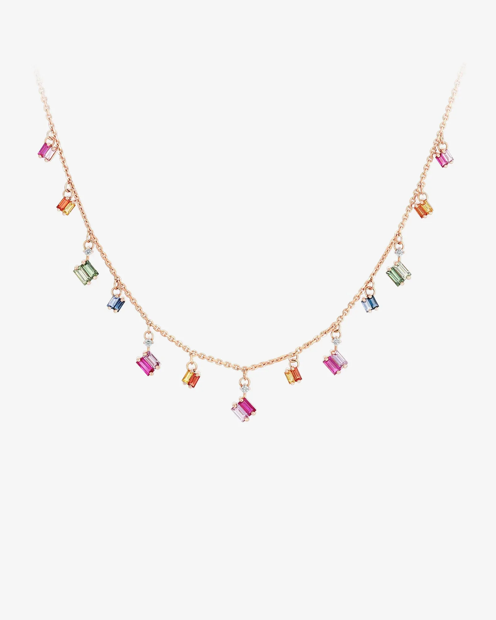 Suzanne Kalan Bold Rainbow Sapphire Cascade Necklace