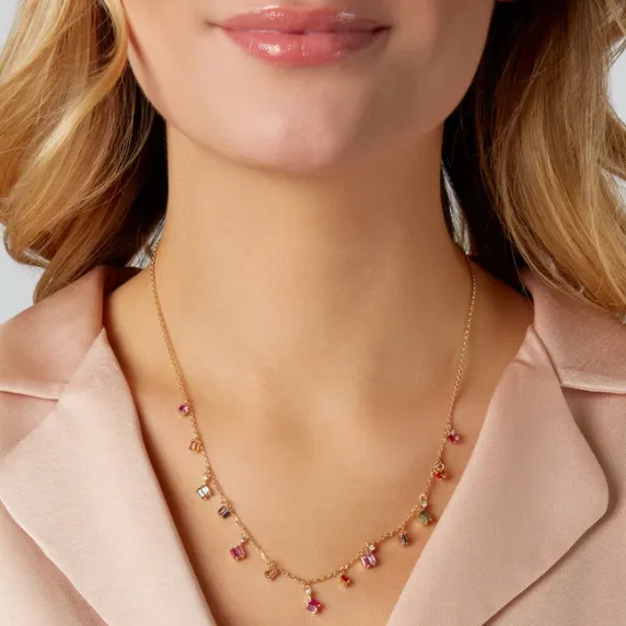 Suzanne Kalan Bold Rainbow Sapphire Cascade Necklace
