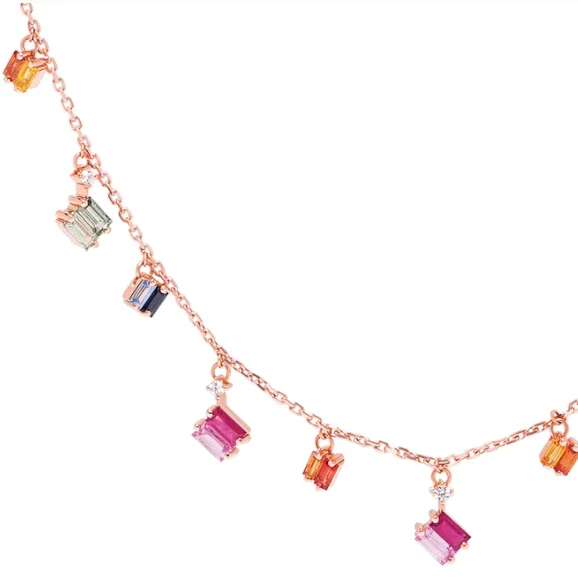 Suzanne Kalan Bold Rainbow Sapphire Cascade Necklace