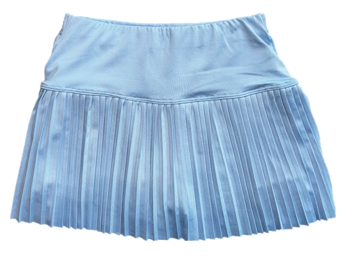Suzette Kids Pleated Skort - Chambray Blue