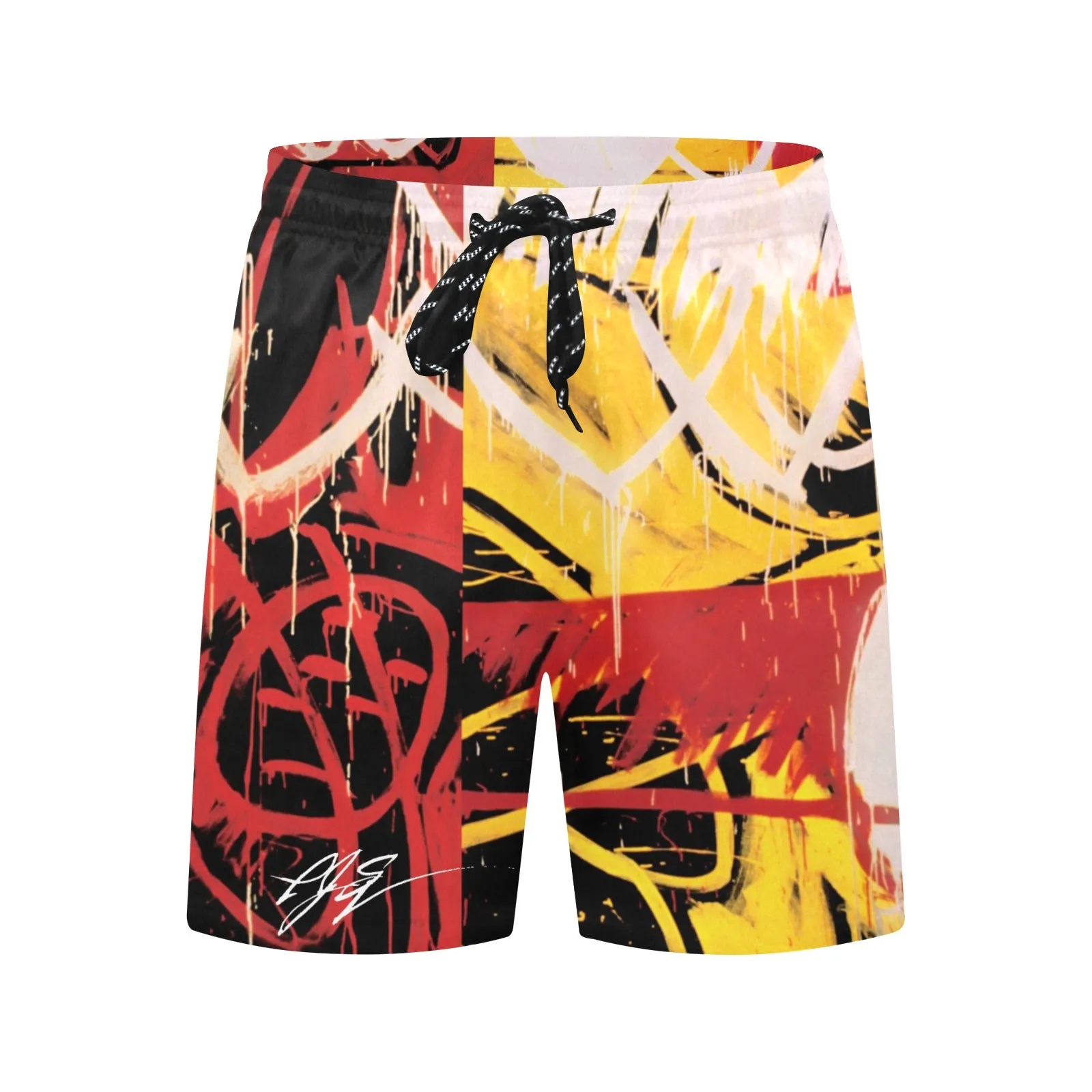 Swallowed Tears Men's Mid-Length Beach Shorts