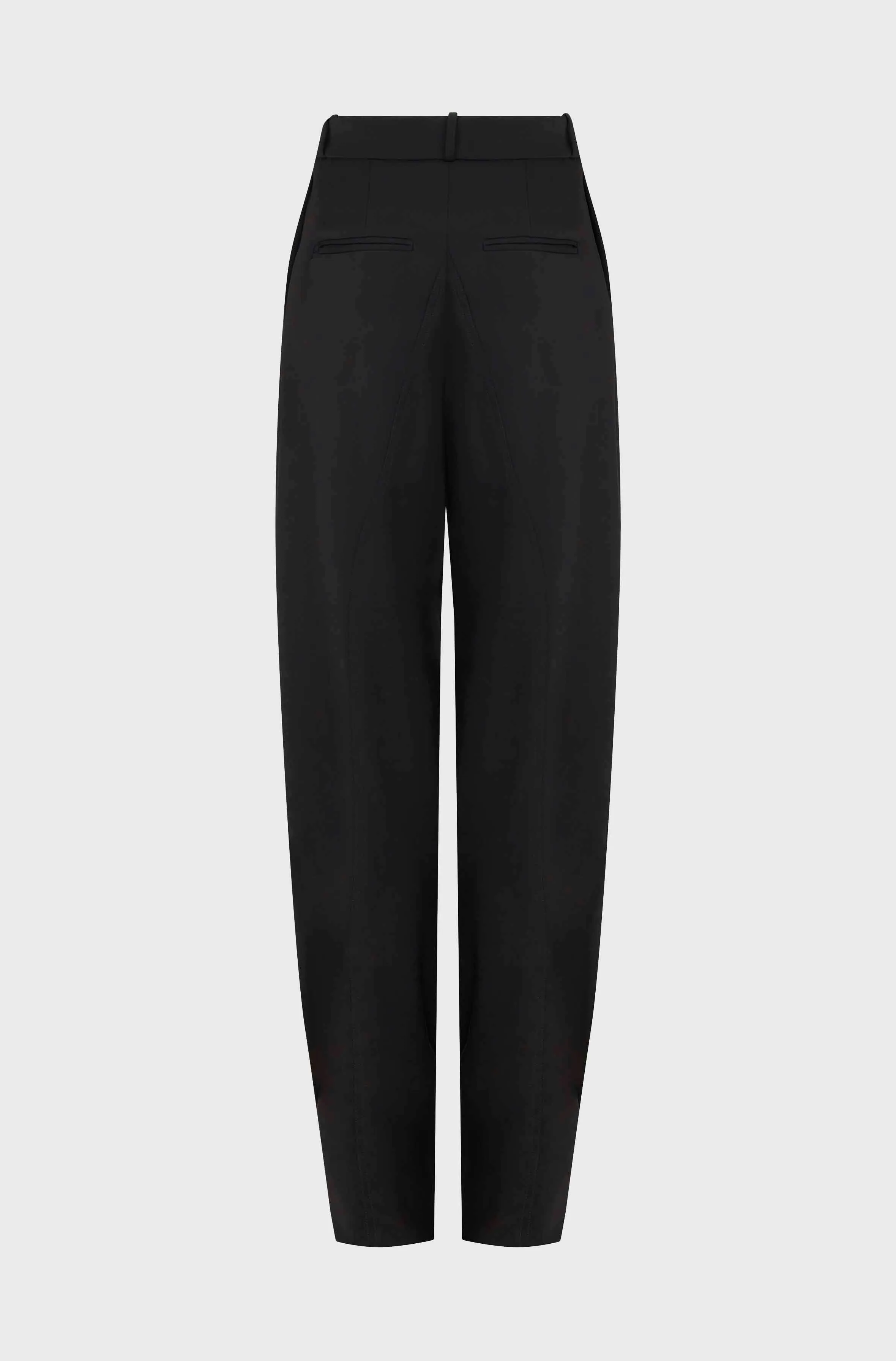 TAILORED BENT KNEE TROUSERS - BLACK