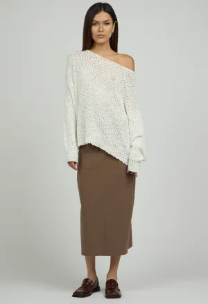 Tailored Skirt in Mocha