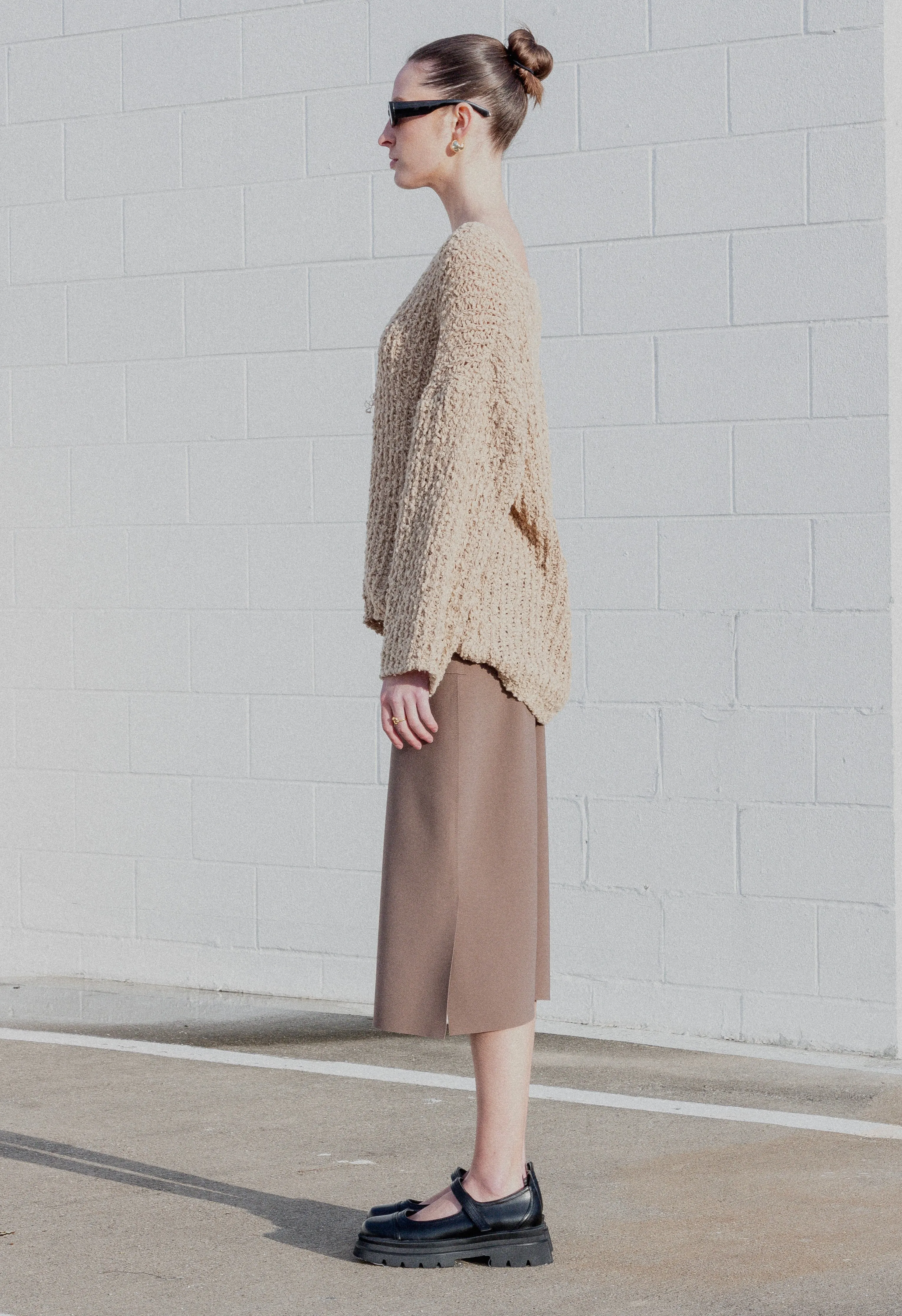 Tailored Skirt in Mocha