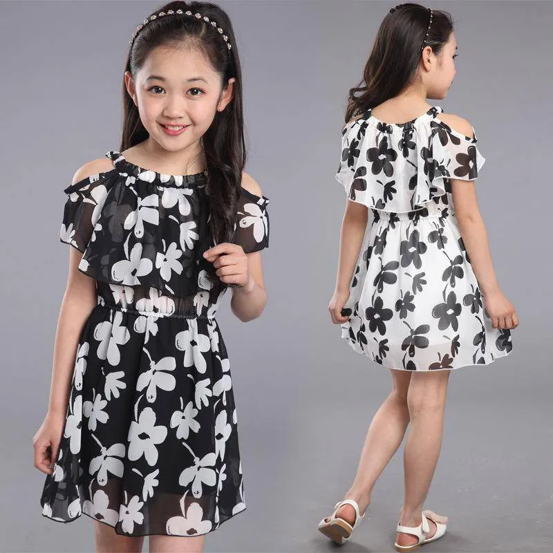 Teen Girls Dresses Summer Chiffon Clothes
