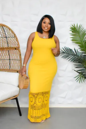 The "Perfect Vacay" Mustard Dress
