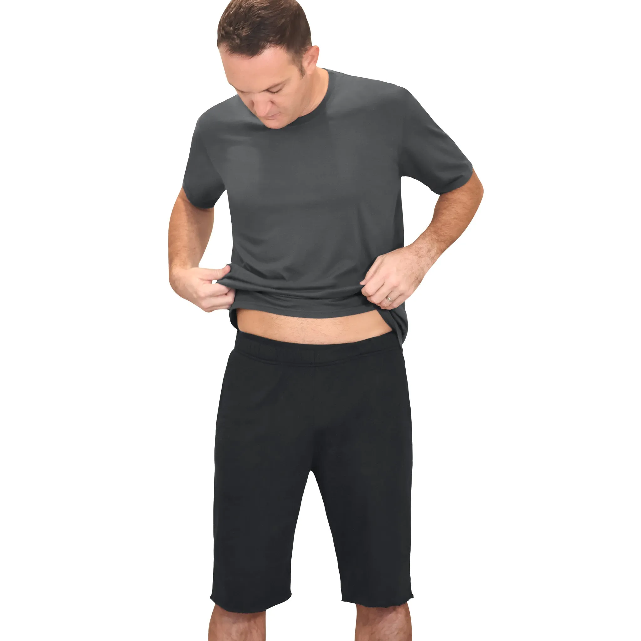 The Softest Mens Cotton Fleece Short | Denim Blue