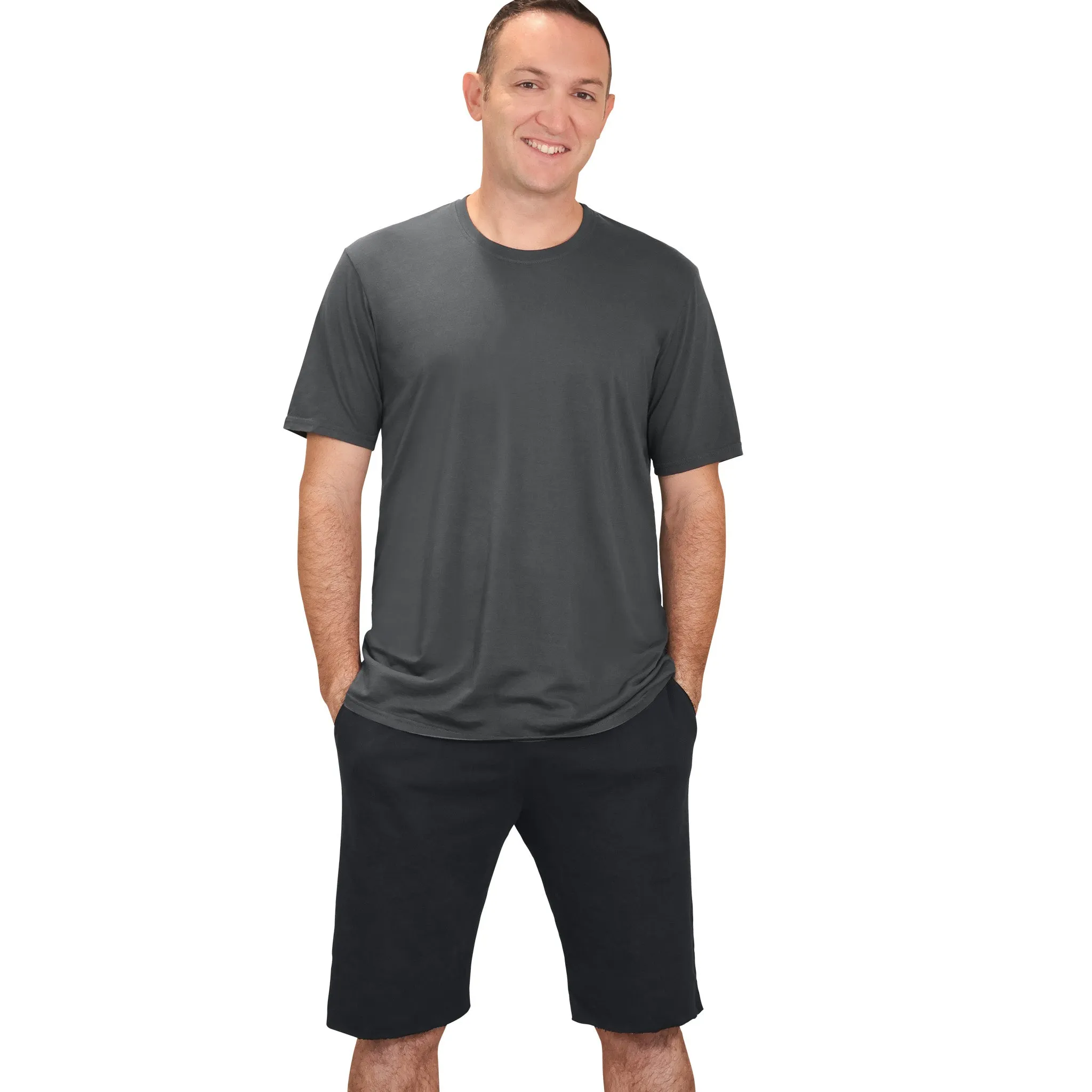 The Softest Mens Cotton Fleece Short | Denim Blue