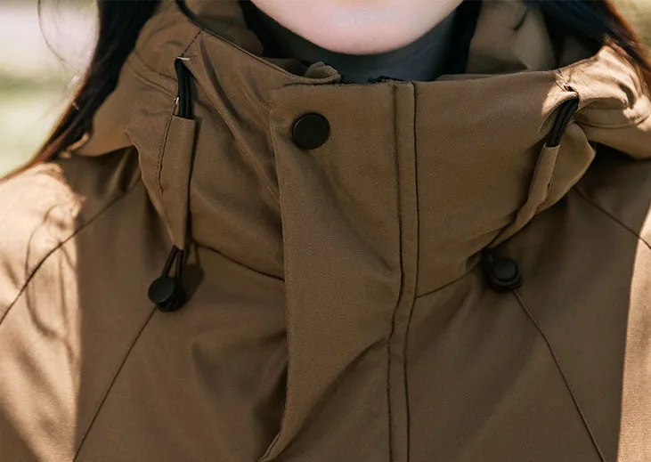 Thickened and easy-to-clean cargo field jacket with a full-zip design