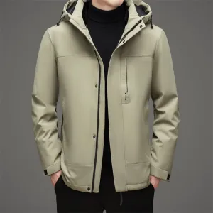 Thickened Windproof Down Jacket with Detachable Hood