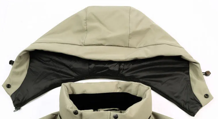 Thickened Windproof Down Jacket with Detachable Hood
