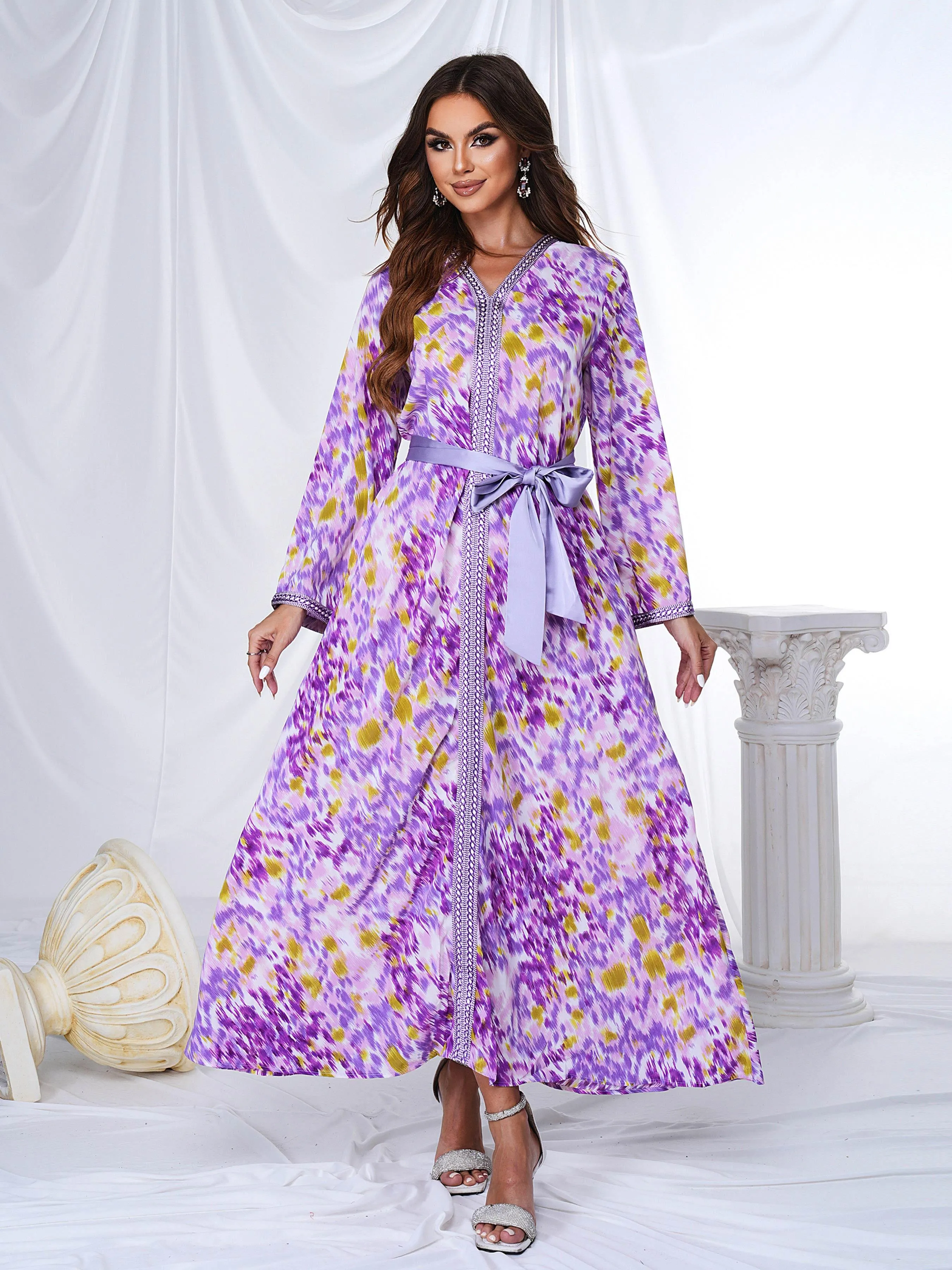 Tie-dye Long Sleeve Loose Dress ME00179