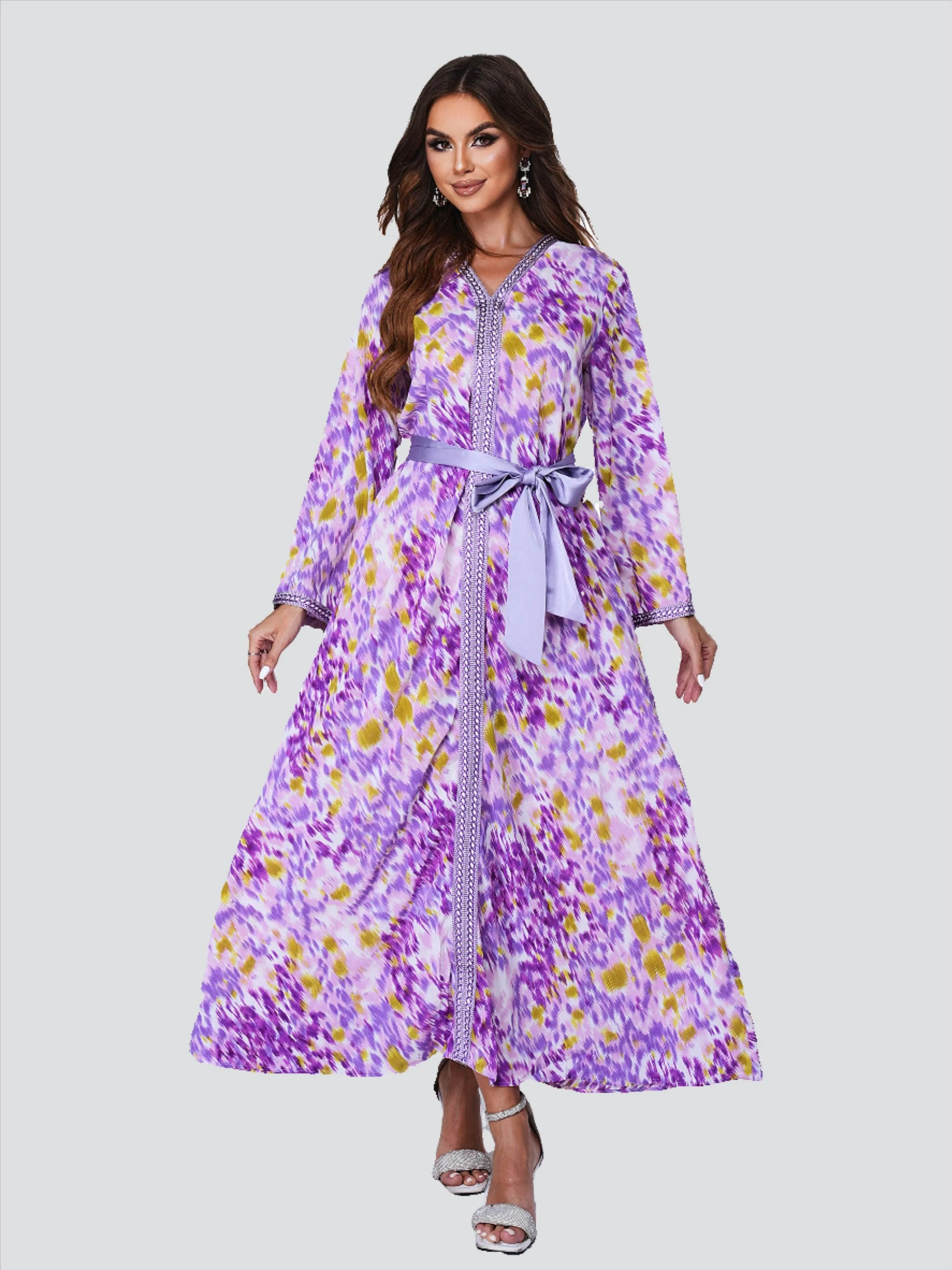 Tie-dye Long Sleeve Loose Dress ME00179