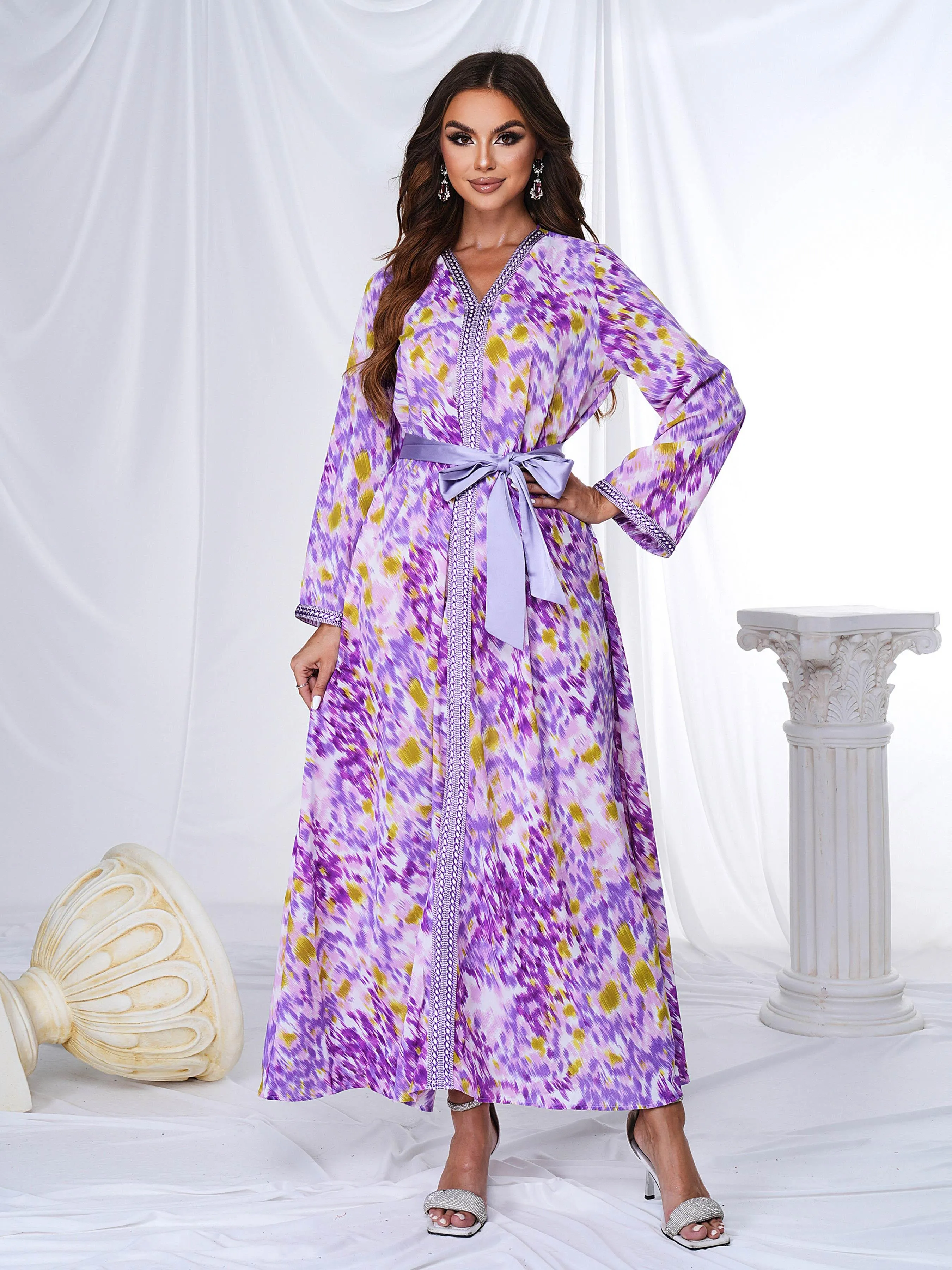 Tie-dye Long Sleeve Loose Dress ME00179