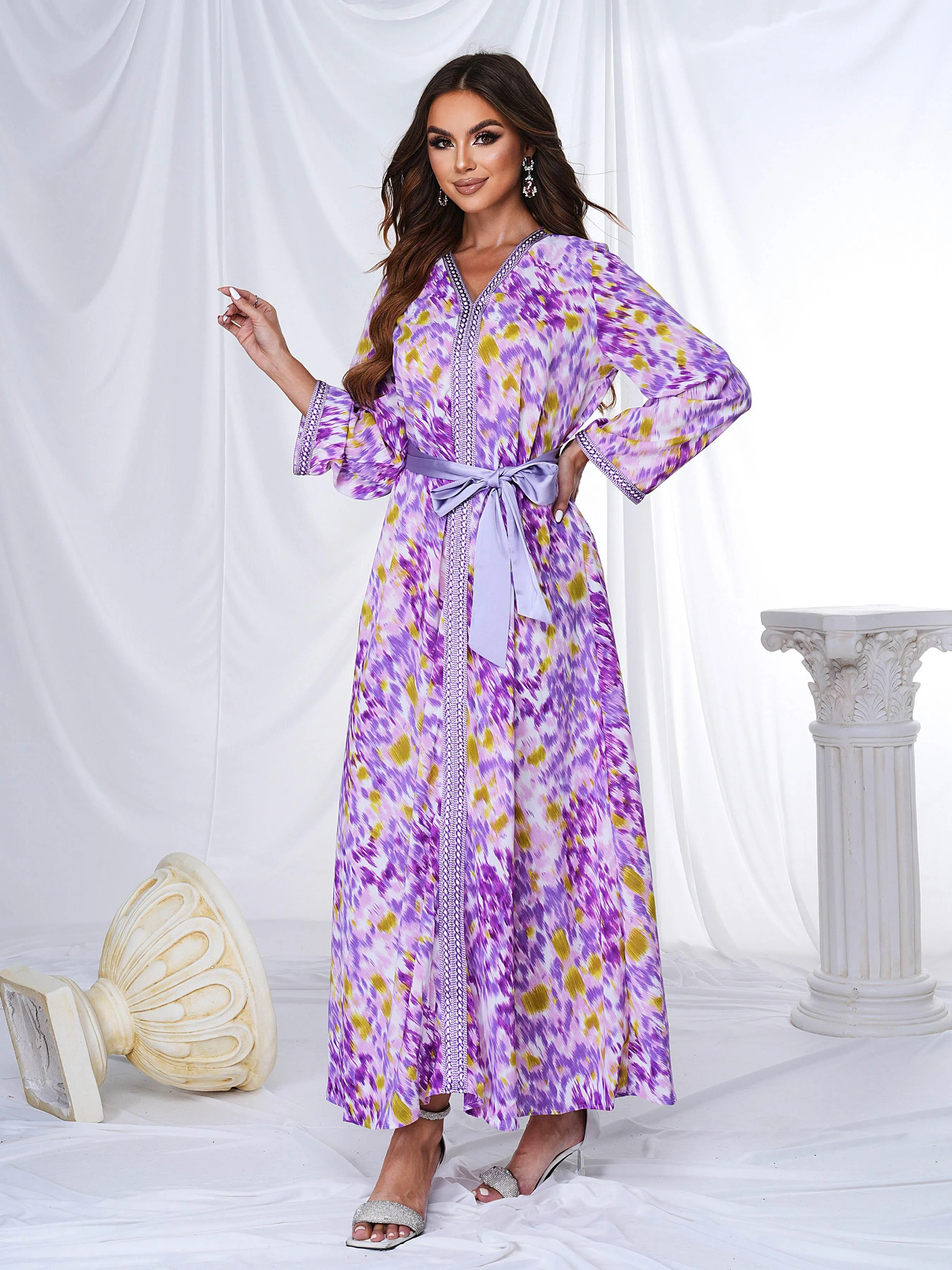 Tie-dye Long Sleeve Loose Dress ME00179