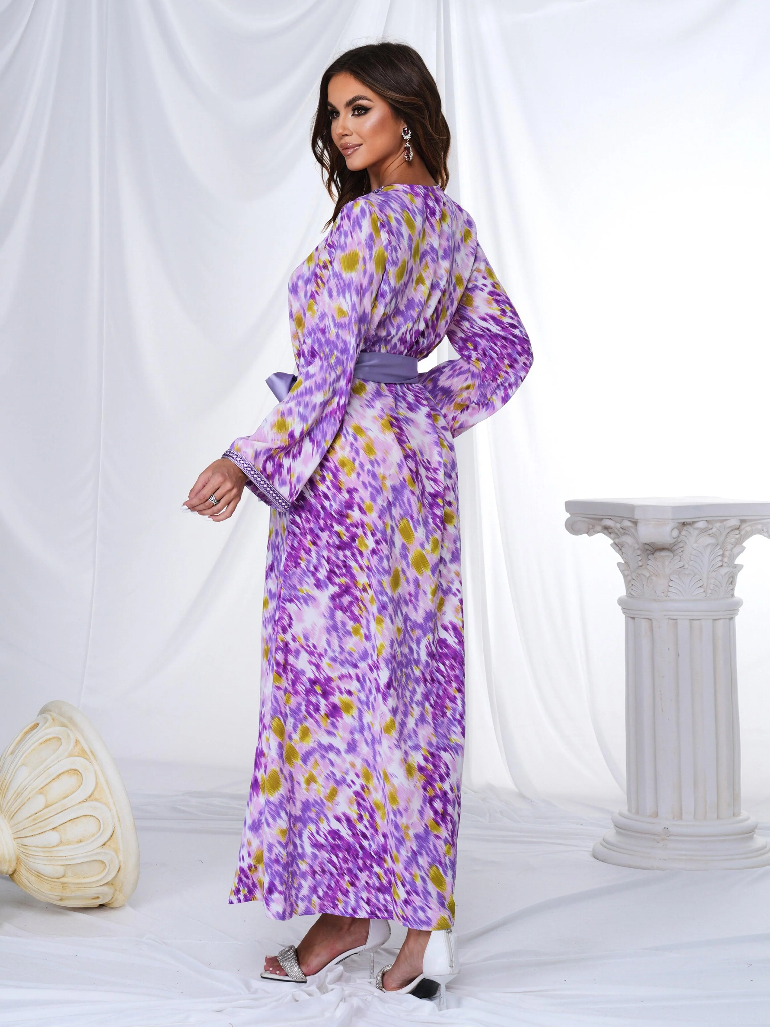 Tie-dye Long Sleeve Loose Dress ME00179
