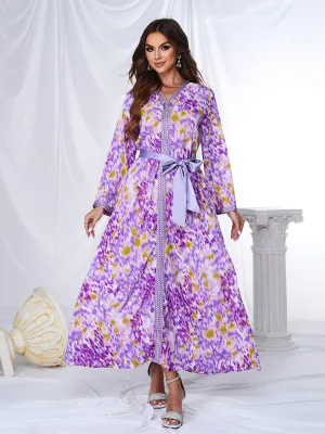 Tie-dye Long Sleeve Loose Dress ME00179