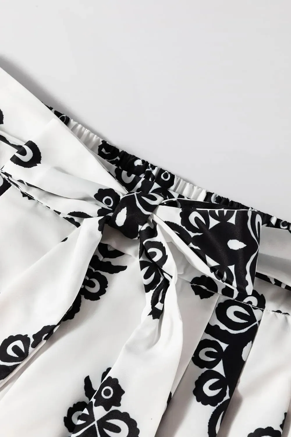 Tied Printed Shorts