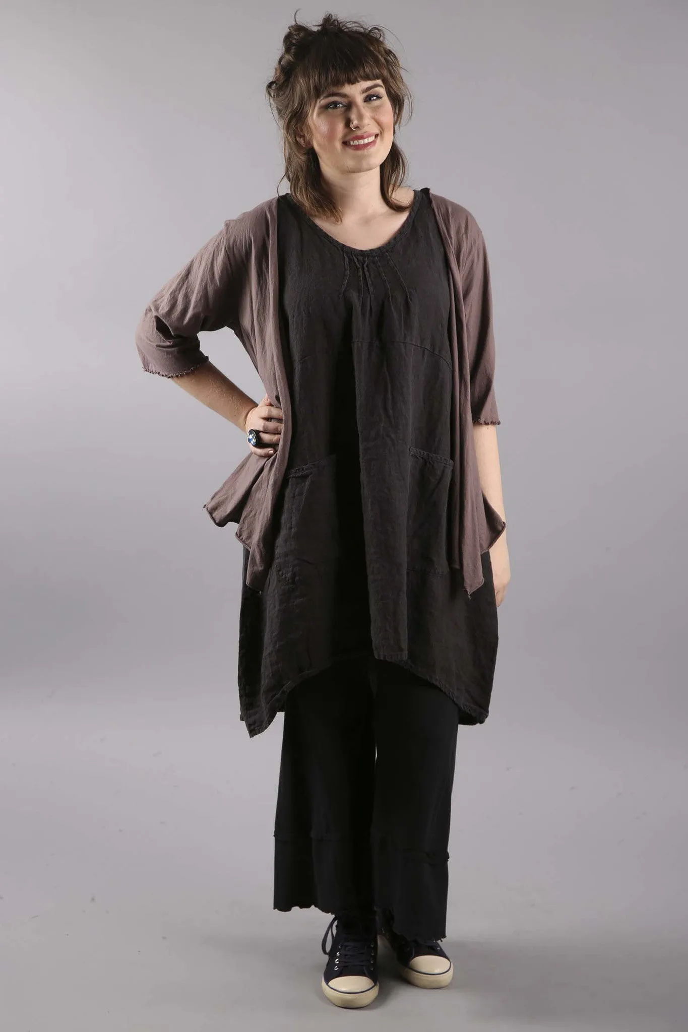 Tiered Ray Pant UnPrinted-3251B black