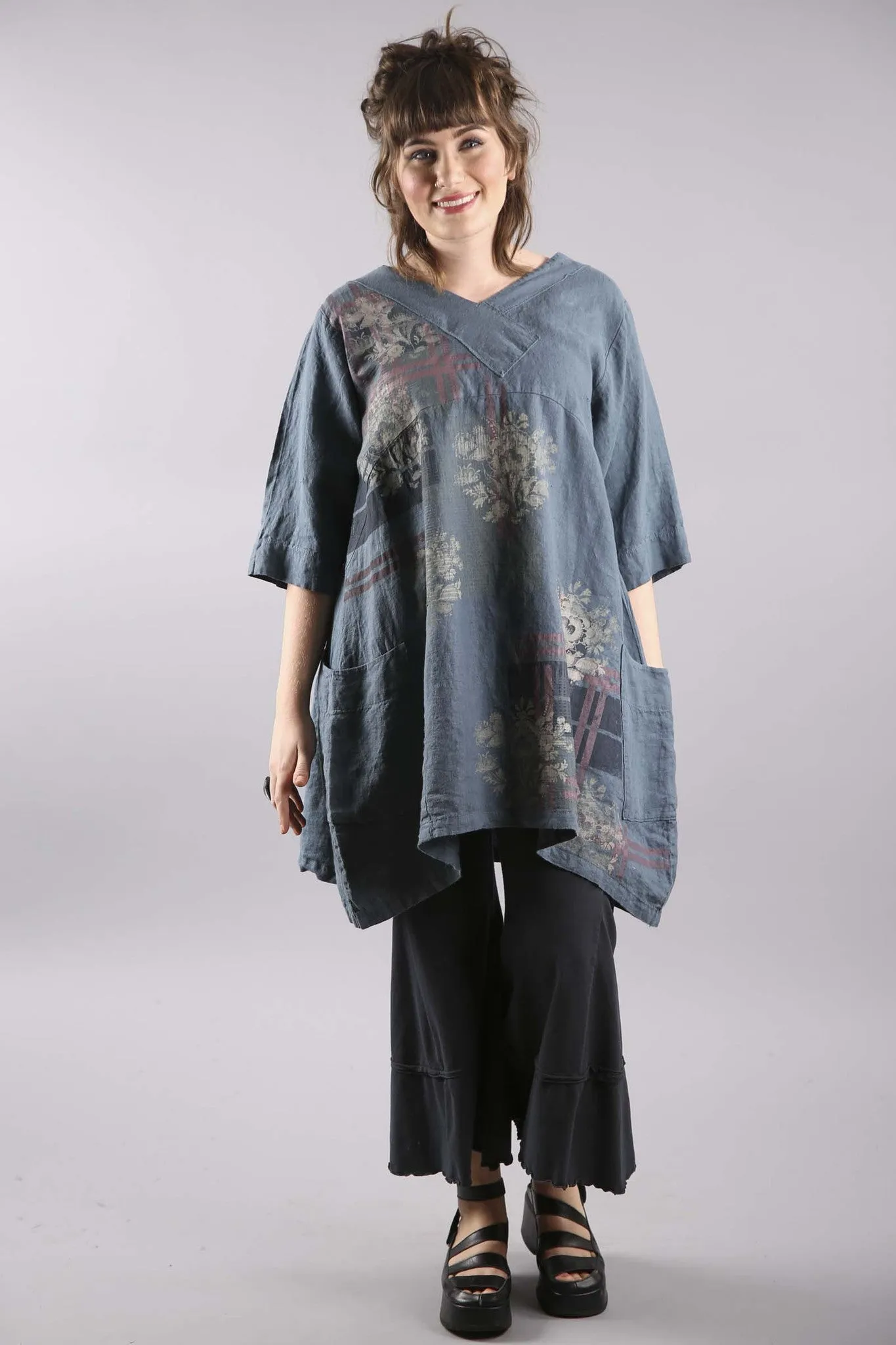 Tiered Ray Pant UnPrinted-3251B black