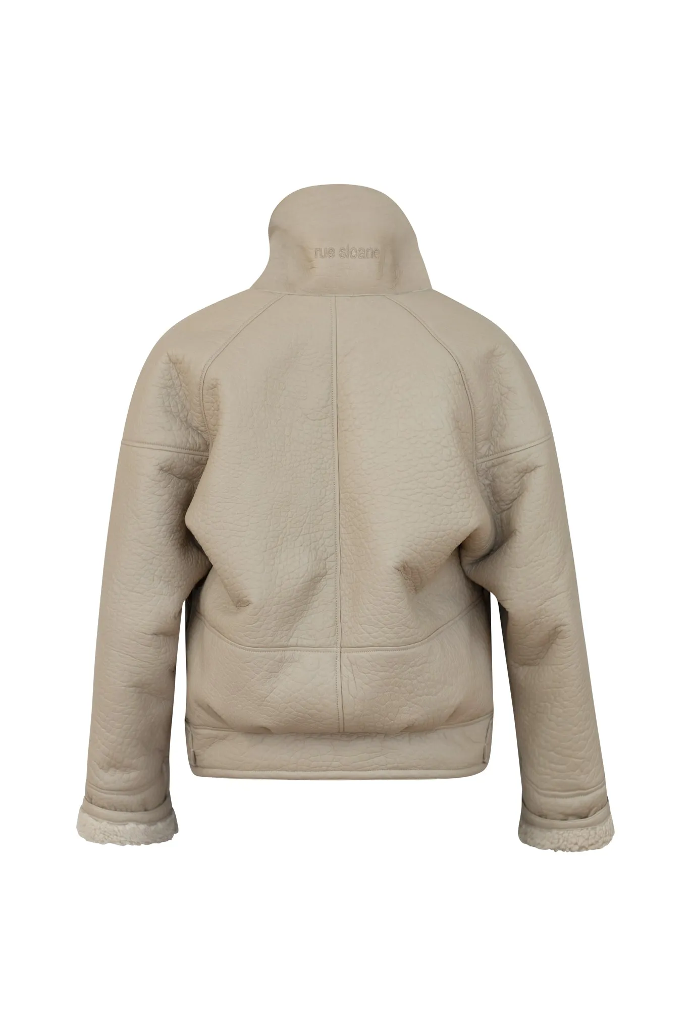 TIMOTHY Shearling Leather Jacket in Biscuit