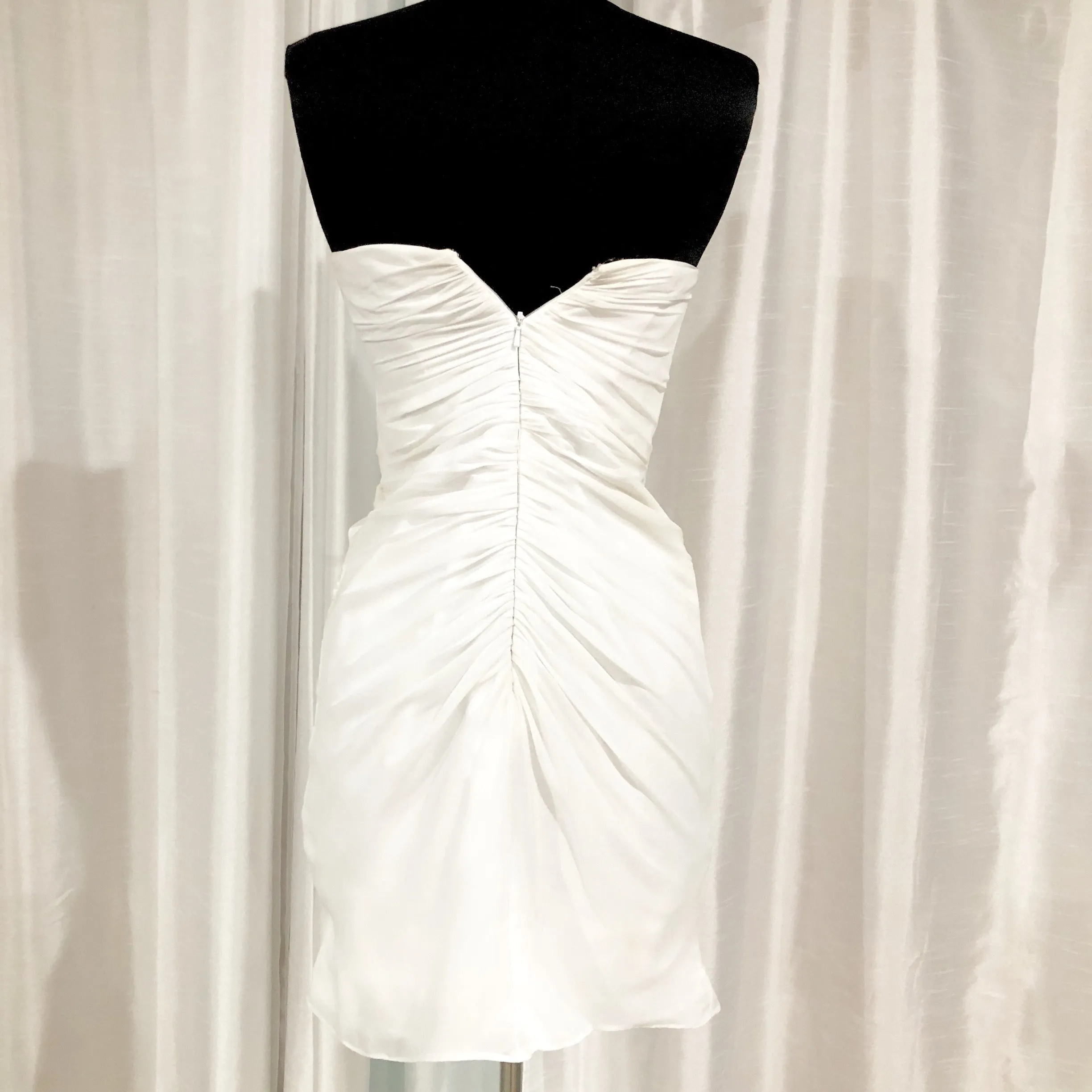 TONY BOWLS White Strapless Short Dress Size 4