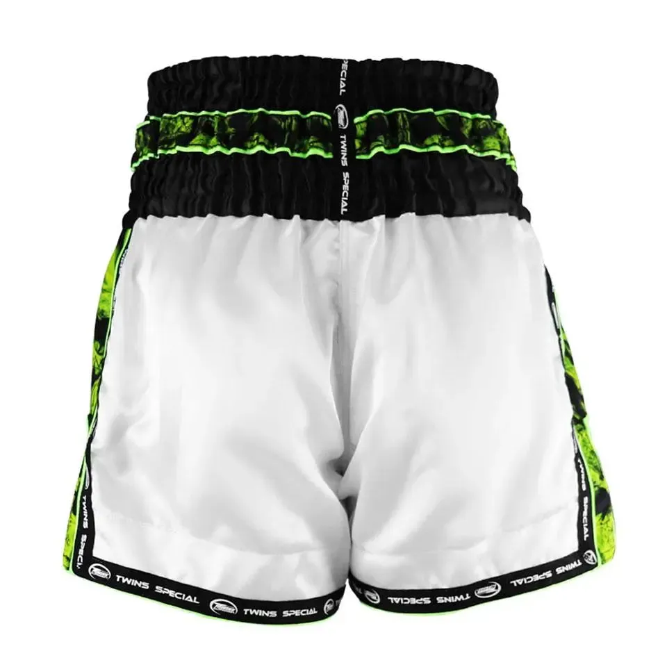 Twins White Skull Muay Thai Shorts