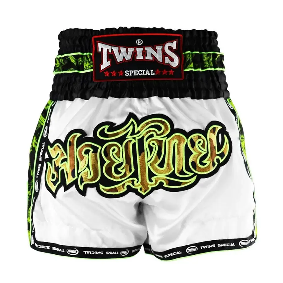 Twins White Skull Muay Thai Shorts