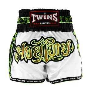 Twins White Skull Muay Thai Shorts