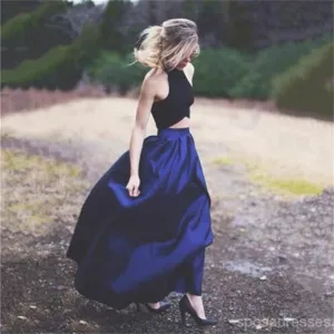 Two Pieces Prom Dress,Halter Prom Dress,Graduation Party Dress ,A-line Prom Dress,Custom Prom Dresses ,Evening Dresses, Prom Dresses,Long Prom Dress,PD0067