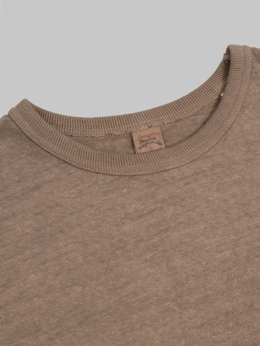 UES No.8 Slub Nep Short Sleeve T-Shirt Coffee