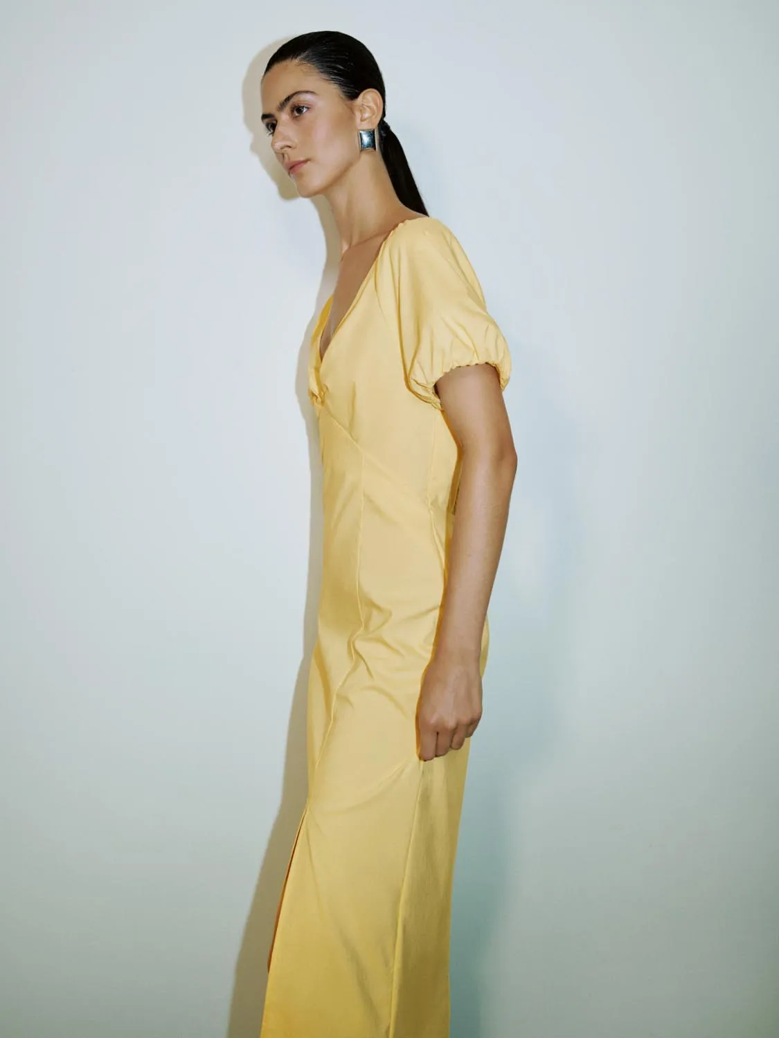 V-Neck Longline Dresses