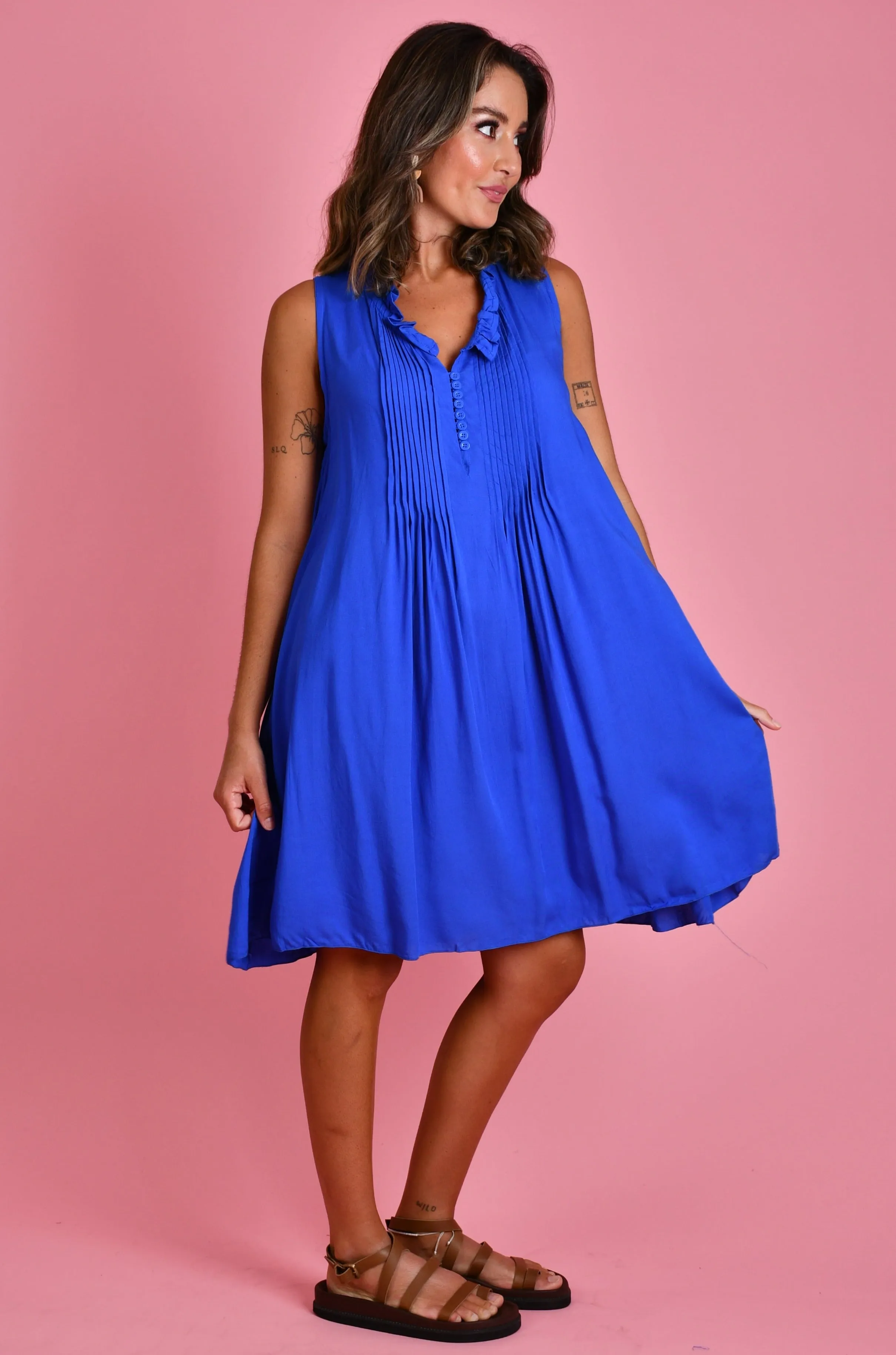 VBLD966 - LOMBOK DRESS - COBALT