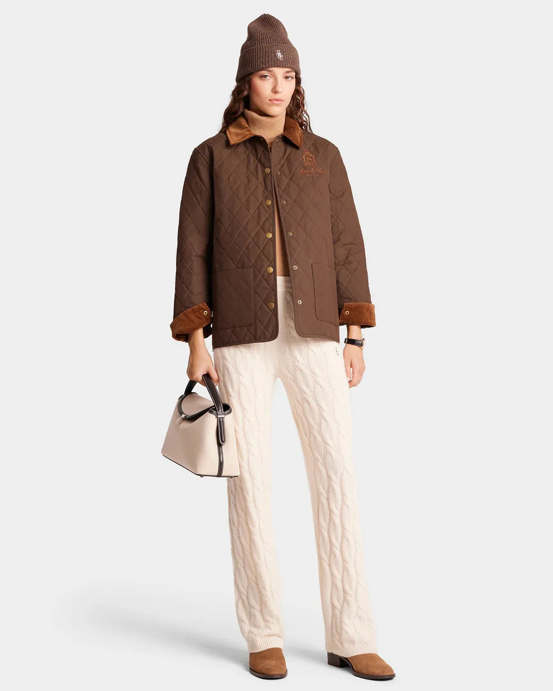 Vendome Quilted Jacket  - Chocolate