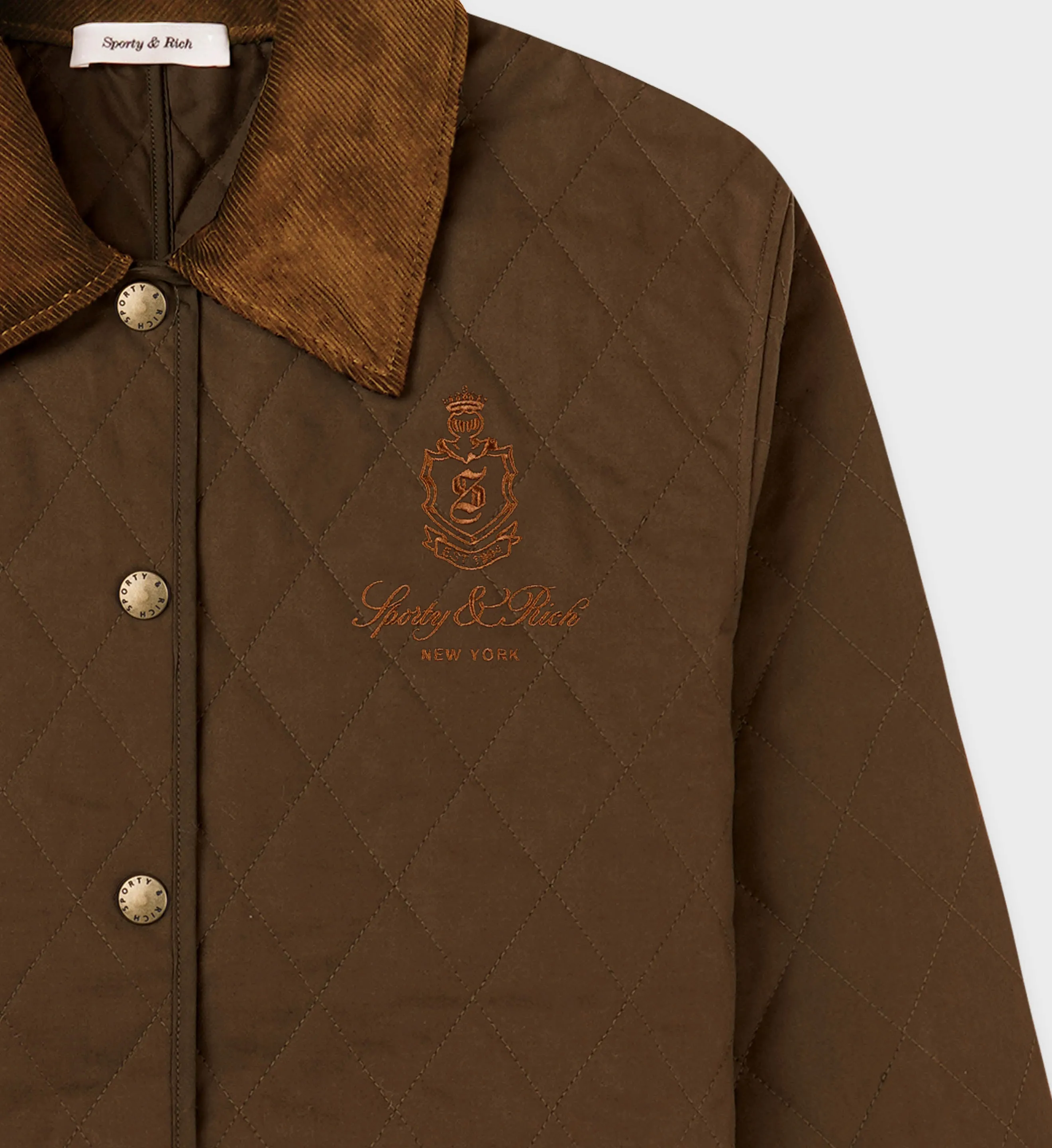 Vendome Quilted Jacket  - Chocolate