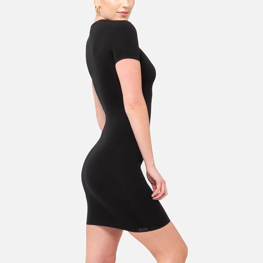 Vestido corto de Manga Corta Stretch