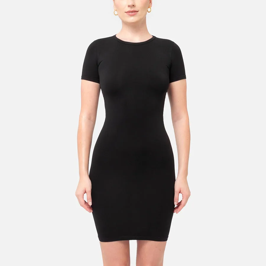 Vestido corto de Manga Corta Stretch