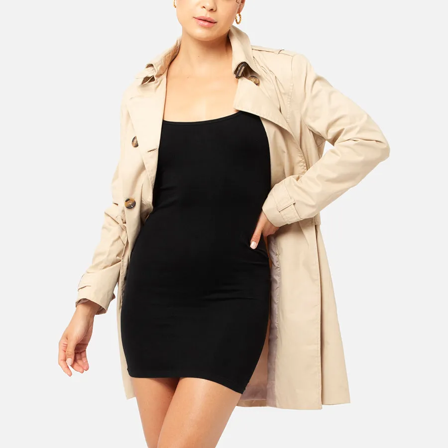 Vestido corto de tirantes delgados Stretch