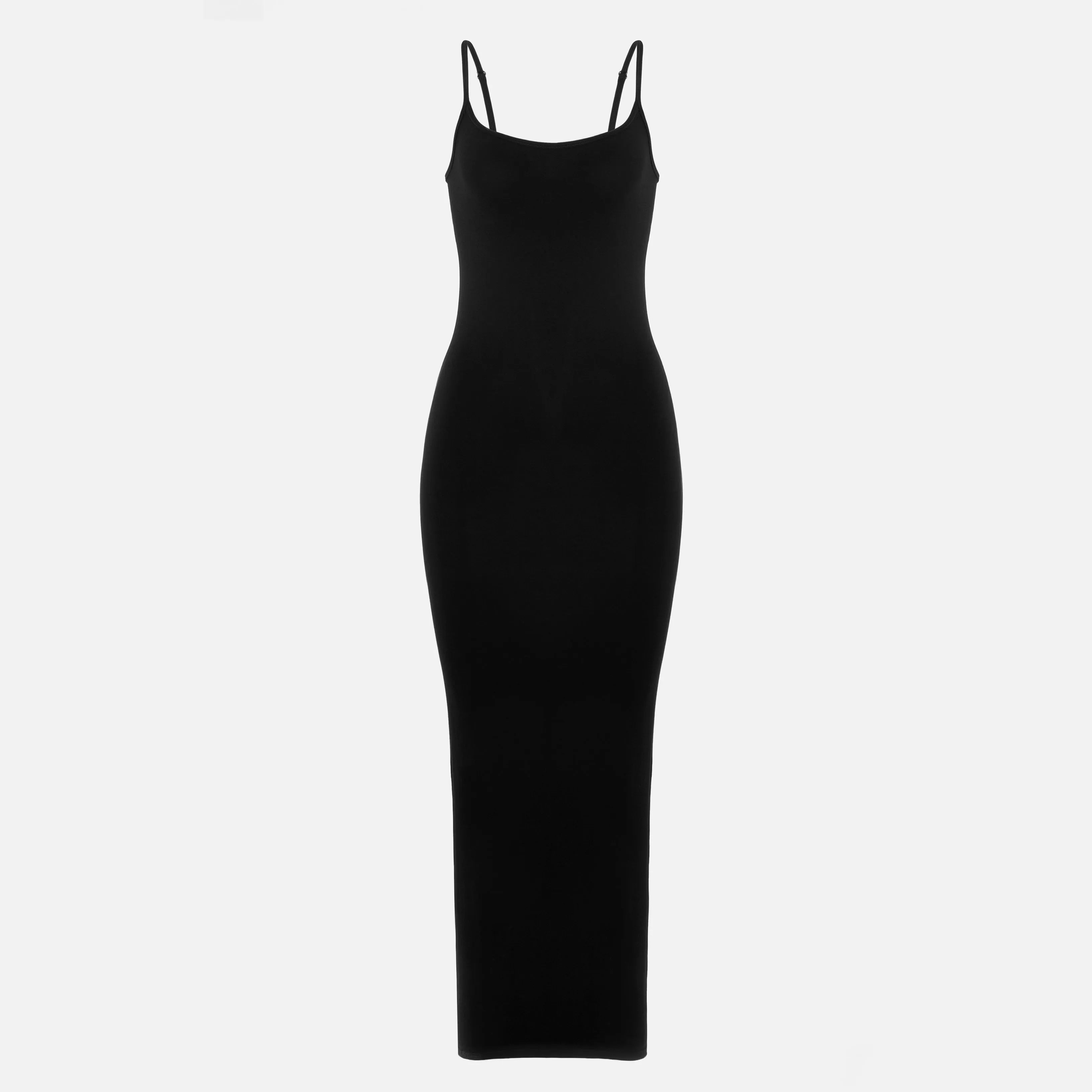 Vestido largo de tirante grueso Stretch
