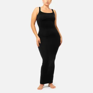 Vestido largo de tirante grueso Stretch
