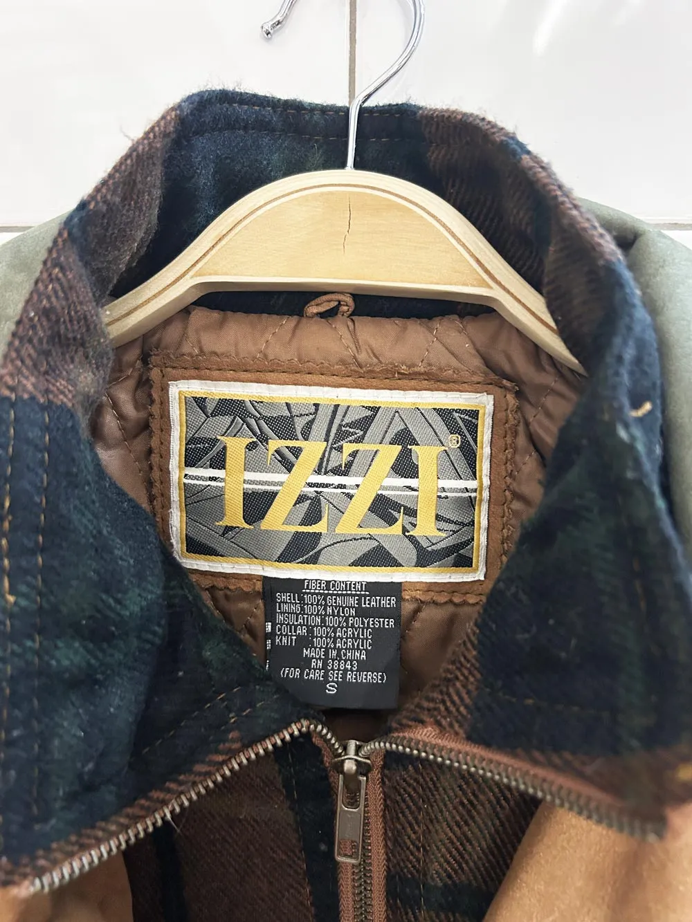vintage 90s izzi layered soft suede bomber jacket